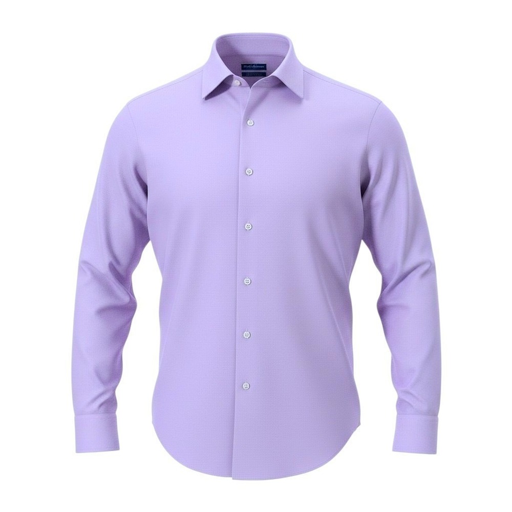 Brooks Brothers Shirt SUPIMA Twill 17 Lavender 36 Button Madison Preppy NON IRON